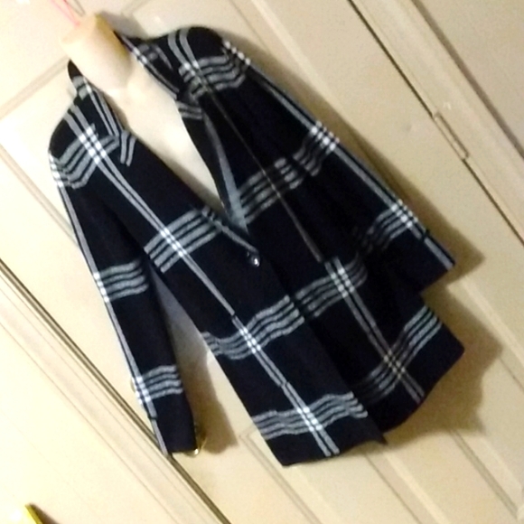 Black white oversized cardigan blazer sweater - Picture 1 of 12